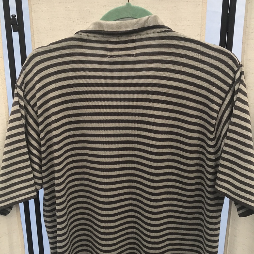 Collared men shirt size L gray & dark gray striped by Katin the pure line - Picture 9 of 10